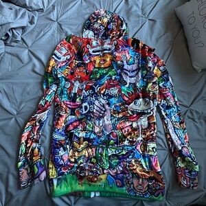 Electric Threads 90’s Nickelodeon zip up hoodie.